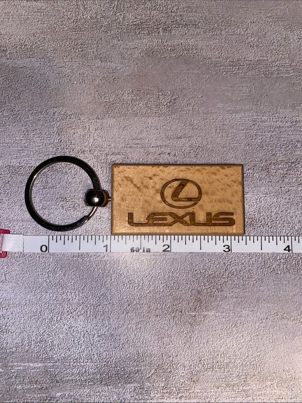 Lexus Wooden Keychain in Natural Wood